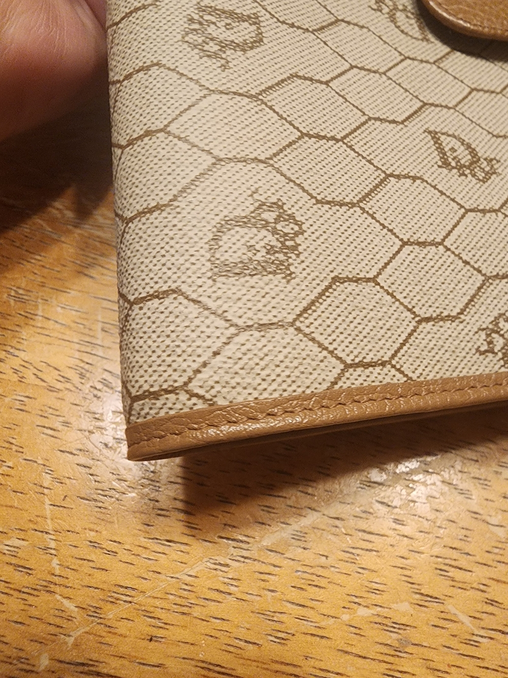 vintage Christian Dior brown honeycomb pattern planner or agenda cover - Picture 6 of 16